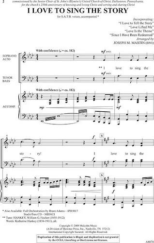 I Love To Sing The Story - Orchestration for 35010218