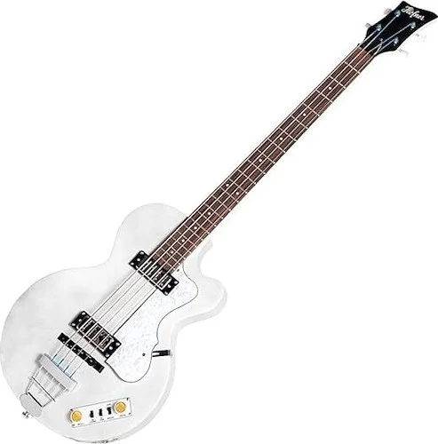 Ignition PRO Club Bass, Pearl White, Flatwound strings, Teacup knobs