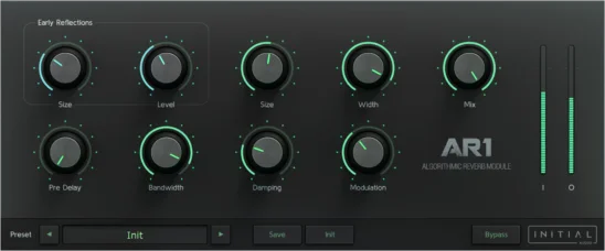 Initial Audio AR1 (Download)<br>Quality Algorithmic Reverb Plugin