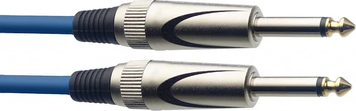 Instrument cable, jack/jack (m/m), 6 m (20"), heavy-duty connectors, blue, S-series