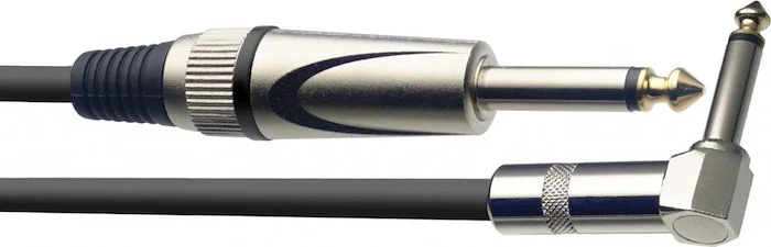 Instrument cable, jack/jack (m/m, straight/L-shaped), 10 m (33"), heavy-duty connectors, S-series