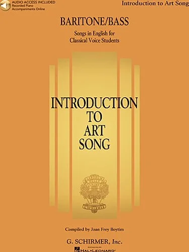 Introduction to Art Song for Baritone/Bass - Songs in English for Classical Voice Students