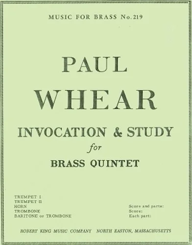 Invocation And Study (quintet-brass)