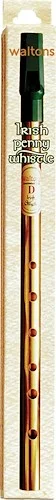 Irish Penny Whistle in D - Brass Whistle with Instruction Leaflet