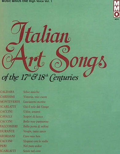 Italian Art Songs of the 17th & 18th Centuries - Music Minus One High Voice Vol. 1