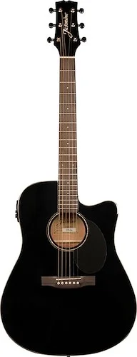 Jasmine JD39CE-BLK Dreadnought Acoustic Electric Guitar. Black Finish