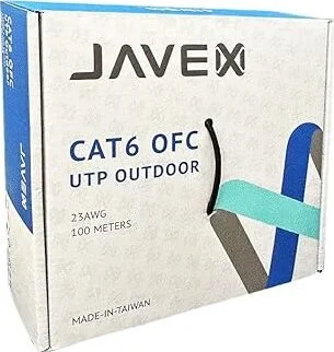 JAVEX 23AWG CAT6 Outdoor Direct Burial, UV-Resistant and Weather-Proof PE Jacket [327FT, Solid Copper] UTP Ethernet Cable, 100Meter/ 327FT, Black