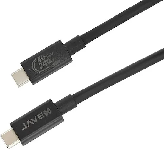 JAVEX USB4 [USB-IF Certified, E-Mark IC, 240W Charging, 40Gbps] USB C to C Cable, Safety UL Listed, 3.3FT, Black