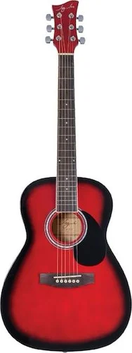 Jay Turser JJ43-PAK-RSB-A Jay Jr Series 3/4 Size Dreadnought Acoustic Guitar Pack. Red Sunburst