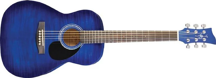 Jay Turser JJ43F-BSLB-A Jay Jr Series 3/4 Size Dreadnought Acoustic Guitar. Blue Sunburst