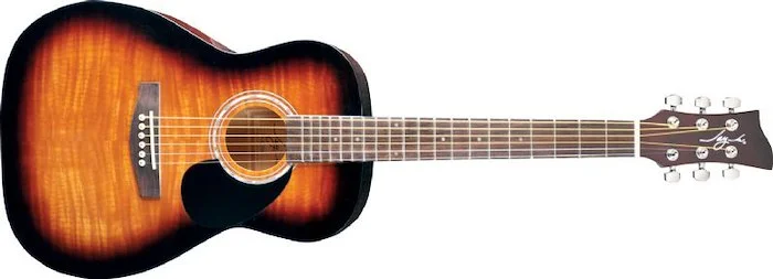 Jay Turser JJ43F-TSB-A Jay Jr Series 3/4 Size Dreadnought Acoustic Guitar. Tobacco Sunburst