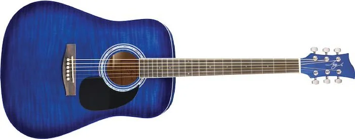 Jay Turser JJ45F-BLSB-A Jay-J 45F Series Dreadnought Acoustic Guitar. Blue Sunburst