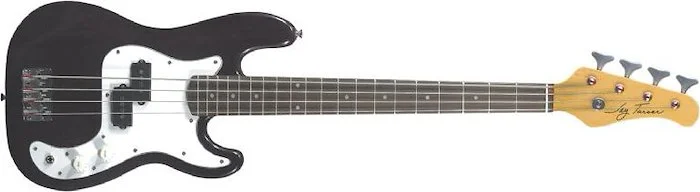 Jay Turser JTB-40-TBK-A Solid Body 3/4 Size Bass Guitar. Trans Black