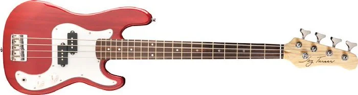 Jay Turser JTB-40-TR-A Solid Body 3/4 Size Bass Guitar. Trans Red