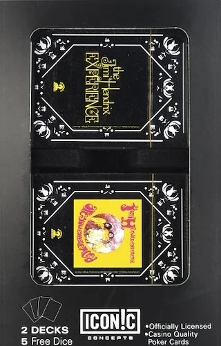 Jimi Hendrix Double Deck Playing Card Set with Dice - Are You Experienced Cover Art