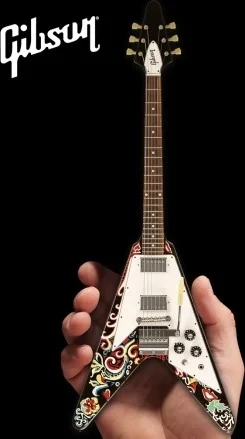 Jimi Hendrix Gibson Psychedelic Mini Replica Guitar
