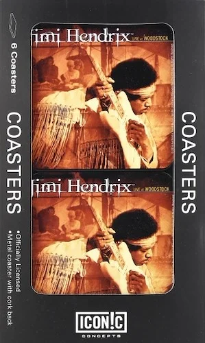 Jimi Hendrix - Live at Woodstock 6-Piece Tin Coaster Set