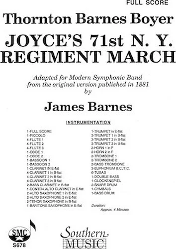 Joyce's 71st N.Y. Regiment March - Full Score