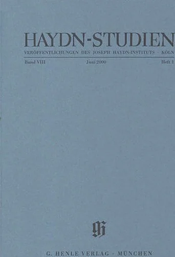 Juni 2000 - Haydn Studies Volume VIII, No. 1