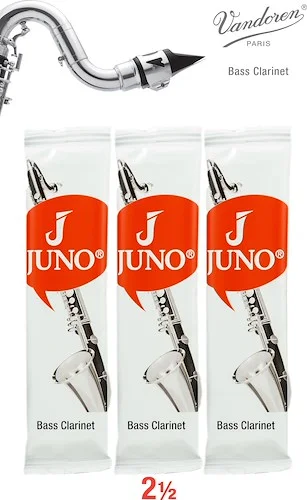 JUNO JCR3125/3 Bass Clarinet Reeds #2.5. (3 Reed Card)