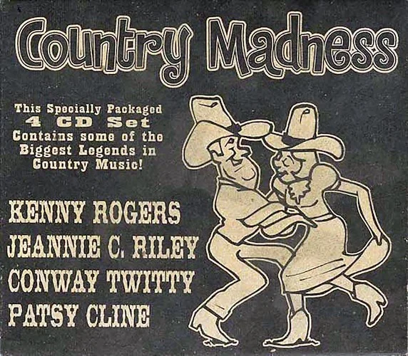 Kenny Rogers, Patsy Cline, Jeannie C Riley, Conway Twitty  - Country Madness (76 tracks) (4xCD) (box set)