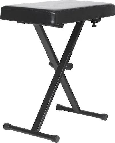 Keyboard bench with "X" folding legs