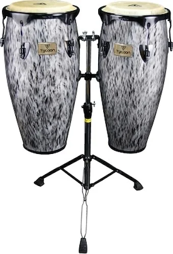 Kinetic Steel Series Congas - Black Powder with Double Stand