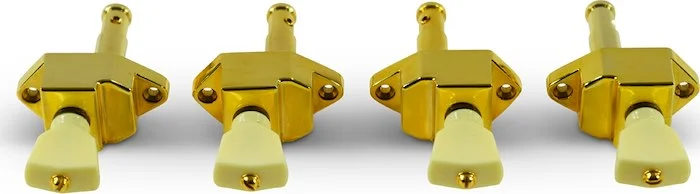 Kluson Vintage Diecast Series Bass Or Banjo Tuning Machines - 2 Per Side Gold