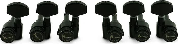 Kluson 3 Per Side Locking Contemporary Diecast Series Tuning Machines Black