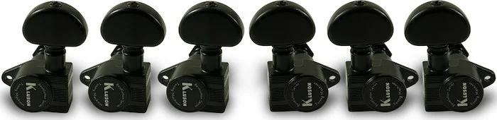 Kluson 3 Per Side Revolution Series E-Mount Tuning Machines Black