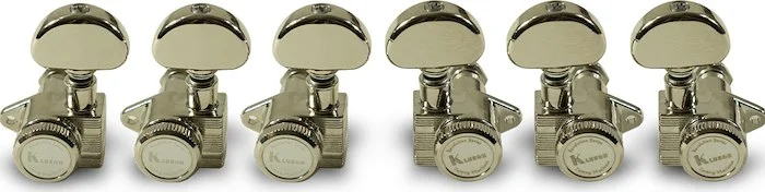 Kluson 3 Per Side Revolution Series Locking E-Mount Tuning Machines Nickel