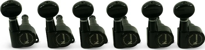 Kluson 6 In Line Contemporary Diecast Series Tuning Machines Black