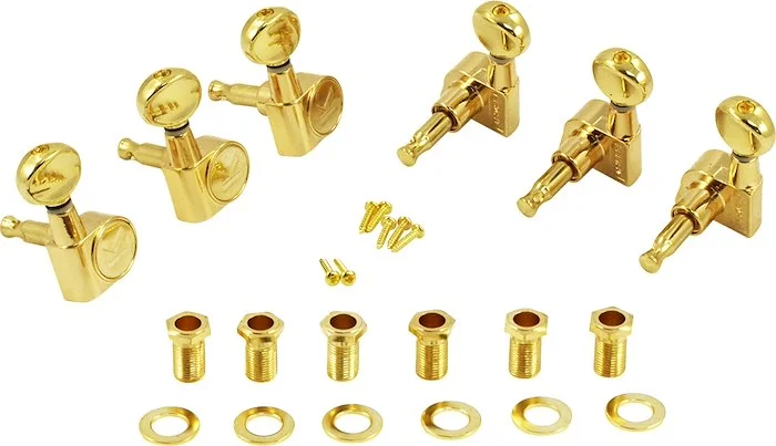 Kluson 6 In Line Contemporary Diecast Series Tuning Machines Gold