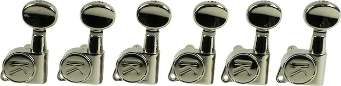 Kluson 6 In Line Left Hand Contemporary Diecast Series Tuning Machines Nickel