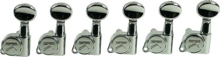 Kluson 6 In Line Left Hand Contemporary Diecast Series Tuning Machines Chrome