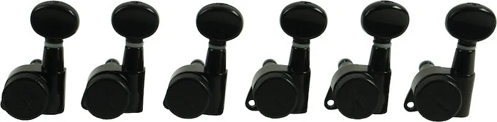 Kluson 6 In Line Left Hand Locking Contemporary Diecast Series Tuning Machines Black