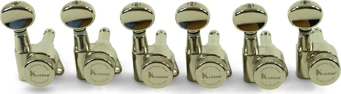 Kluson 6 In Line Locking Contemporary Diecast Series Tuning Machines Nickel