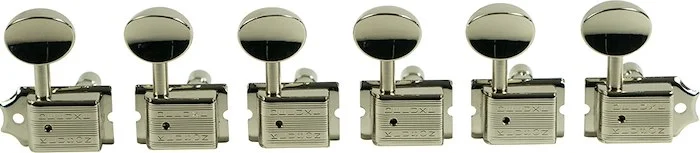 Kluson 6 In Line Locking Deluxe Series Tuning Machines Nickel