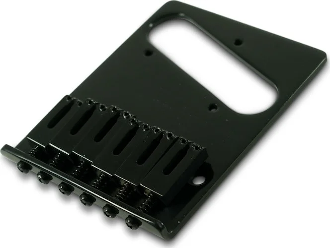 Kluson Contemporary Replacement Bridge For Fender Telecaster With Steel Saddles Black