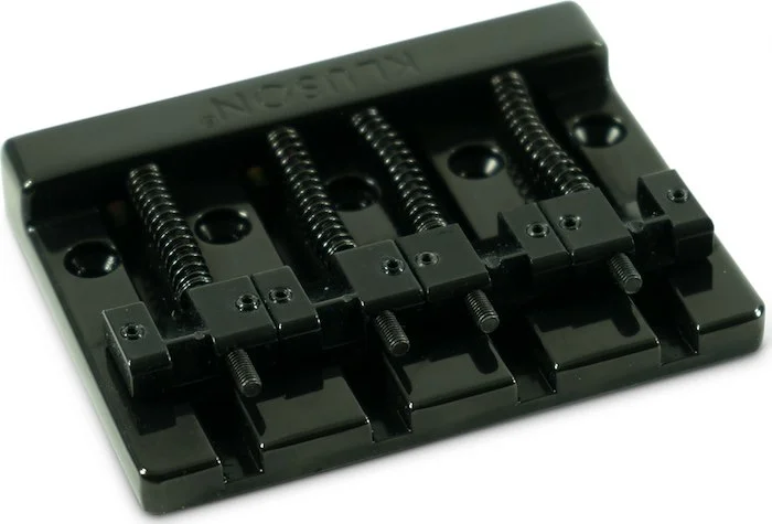 Kluson High Mass 4 String Bass Bridge Zinc With Brass Saddles Black