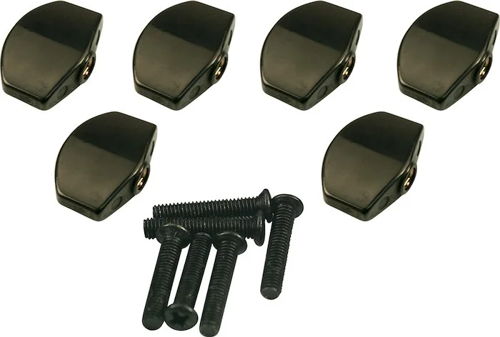 Kluson Replacement Button Set For Contemporary Diecast Series Tuning Machines Large Traditional Blac
