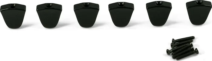 Kluson Replacement Button Set For Revolution Series Tuning Machines Metal Keystone Black