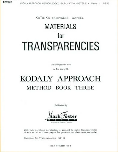 Kodaly Approach - Method Book Three