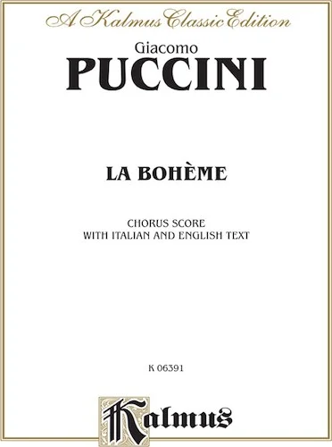 La Bohème: Choral Score with Italian and English Text