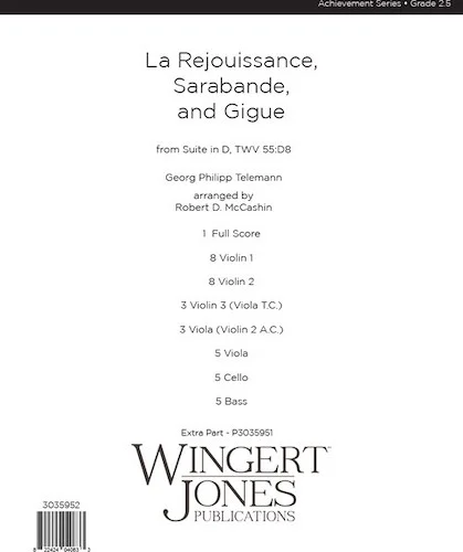 La Rejouissance, Sarabande, and Gigue - from Suite in D, TWV 55: D8