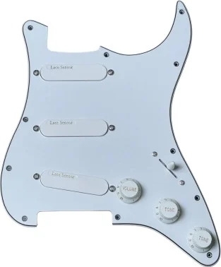 Lace Sensor Gold Loaded Pickguard - 3 Ply - White