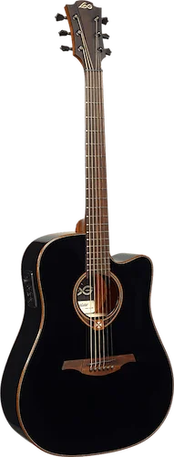 Lag Guitars Tramontane 118 Dreadnought Cutaway Acoustic-Electric Black