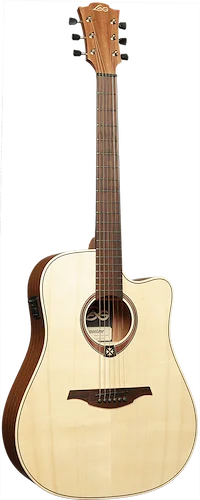 Lag Guitars Tramontane 70 Dreadnought Cutaway Acoustic-Electric Natural