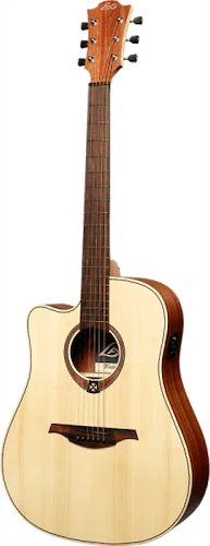 Lag Guitars Tramontane 70 Dreadnought Left-Handed Cutaway Acoustic-Electric Natural