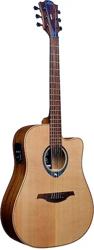 LAG THV10DCE Tramontane Dreadnought Cutaway Acoustic Guitar with Hyvibe